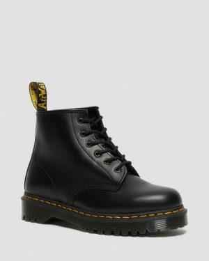 Dr Martens 101 Bex Smooth Læder Ankle Platform Sko Dame Sort | Danmark_Dr79052