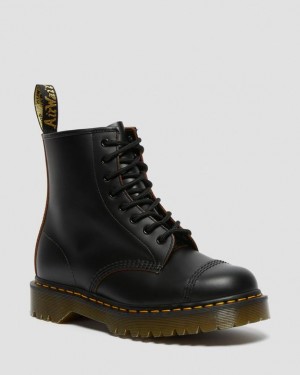 Dr Martens 1460 Bex Made in England Tå Cap Blonder Up Platform Sko Herre Sort | Danmark_Dr39490