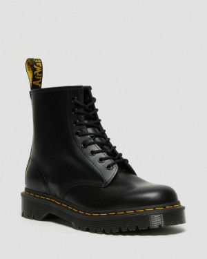 Dr Martens 1460 Bex Smooth Læder Blonder Up Platform Sko Dame Sort | Danmark_Dr62674