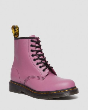 Dr Martens 1460 Smooth Læder Blonder Up Støvler Dame Lilla | Danmark_Dr77716