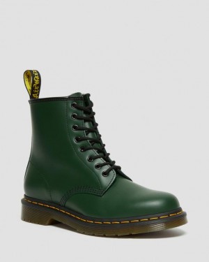 Dr Martens 1460 Smooth Læder Blonder Up Støvler Dame Grøn | Danmark_Dr83834