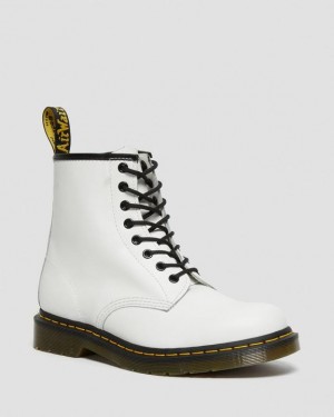 Dr Martens 1460 Smooth Læder Blonder Up Støvler Dame Hvide | Danmark_Dr49243