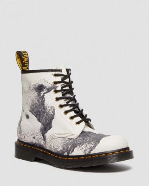 Dr Martens 1460 Tate 'Decalcomania' Backhand Læder Blonder Up Støvler Dame Flerfarvede | Danmark_Dr86560