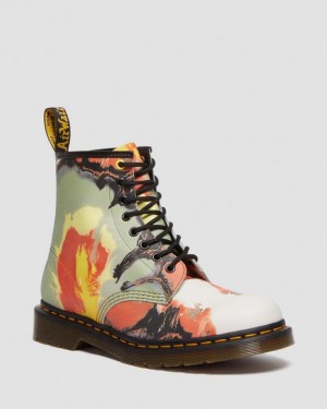 Dr Martens 1460 Tate 'Volcanic Flare' Læder Blonder Up Støvler Dame Flerfarvede | Danmark_Dr52522