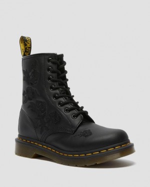 Dr Martens 1460 Vonda Mono Women's Floral Støvler Dame Sort | Danmark_Dr67710