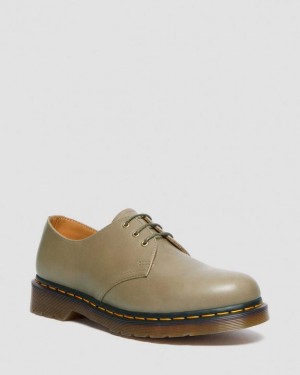 Dr Martens 1461 Carrara Læder Oxford Sko Dame Olivengrøn | Danmark_Dr33885