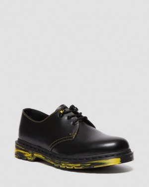 Dr Martens 1461 Marbled Sole Læder Oxford Sko Dame Sort | Danmark_Dr24560