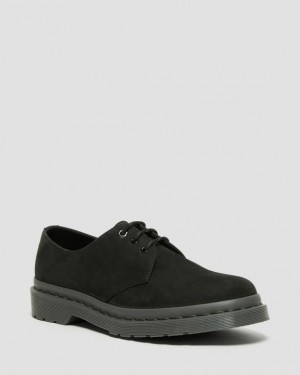 Dr Martens 1461 Mono Milled Nubuck Læder Oxford Sko Dame Sort | Danmark_Dr98109