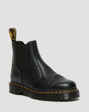 Dr Martens 2976 Bex Fleece-Forede Chelsea Platform Sko Herre Sort | Danmark_Dr39376