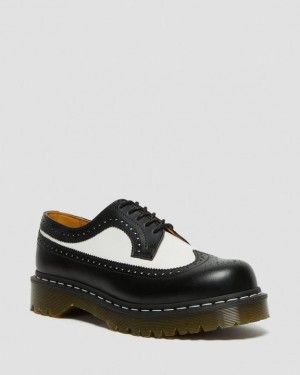 Dr Martens 3989 Bex Smooth Læder Brogue Platform Sko Herre Sort | Danmark_Dr55507