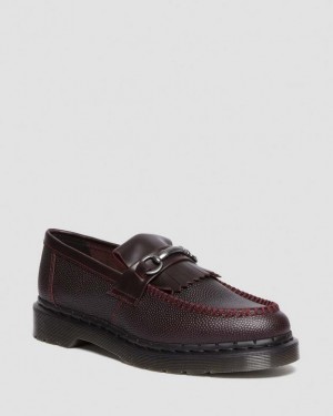 Dr Martens Adrian Snaffle Pebble Grain Læder Kiltie Sko Herre Bordeaux | Danmark_Dr49019