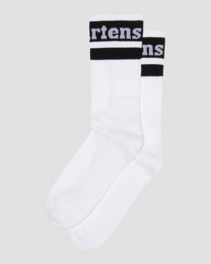 Dr Martens Atletiske Logo Organic Bomulds Blend Size,S/M,M/L~US WOMEN,5 - 10,11 - 16~US MEN,4 - 9,10 - 15~UK,3 - Accessories Hvide Sort | Danmark_Dr51119