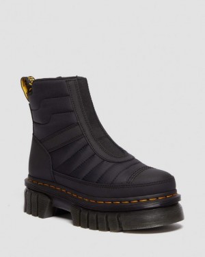 Dr Martens Audrick Quiltet Chelsea Platform Sko Herre Sort | Danmark_Dr13142