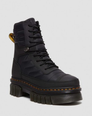 Dr Martens Audrick Quiltet Platform Ankle Støvler Dame Sort | Danmark_Dr46686