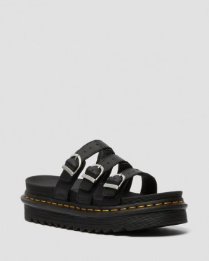 Dr Martens Blaire Læder Badesandaler Sandaler Dame Sort | Danmark_Dr72827