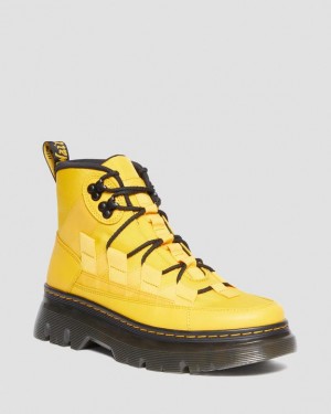 Dr Martens Boury Nylon & Læder Casual Støvler Dame Gul | Danmark_Dr79428