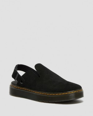 Dr Martens Carlson Ruskind Casual Slingback Mules Sko Dame Sort | Danmark_Dr58794