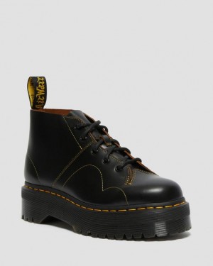 Dr Martens Church Monkey Platform Sko Dame Sort | Danmark_Dr97693