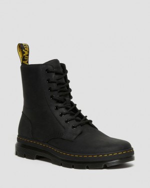 Dr Martens Combs Læder Casual Støvler Dame Sort | Danmark_Dr33089