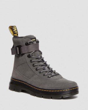 Dr Martens Combs Tech Ruskind Casual Støvler Dame Grå | Danmark_Dr59905