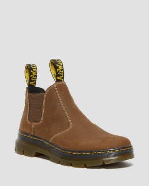 Dr Martens Hardie II Læder Chelsea Arbejds Støvler Dame Hvide | Danmark_Dr61023