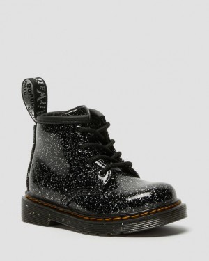 Dr Martens Infant 1460 Glitter Ankle Støvler Børn Sort | Danmark_Dr24898