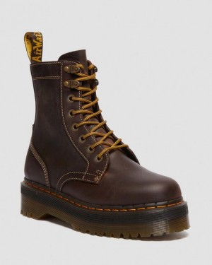 Dr Martens Jadon Boot Arc Crazy Horse Platforms Støvler Dame Brune | Danmark_Dr71392