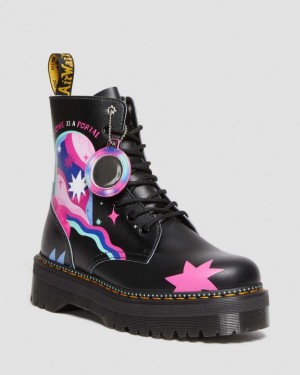 Dr Martens Jadon Boot Loveis Wise Pride Platform Sko Herre Sort | Danmark_Dr53627