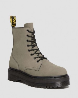 Dr Martens Jadon Boot Milled Nubuck Platforms Støvler Herre Grå | Danmark_Dr19376