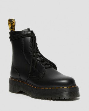 Dr Martens Jarrick Smooth Læder Platform Sko Herre Sort | Danmark_Dr60429