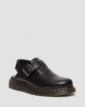 Dr Martens Jorge II Brando Læder Slingback Mules Sko Dame Sort | Danmark_Dr60476