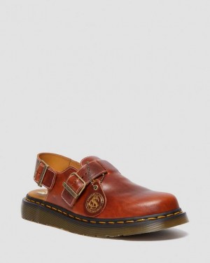 Dr Martens Jorge Made in England Classic Læder Slingback Sko Herre Brune | Danmark_Dr57557