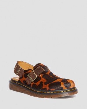 Dr Martens Jorge Made in England Hair On Slingback Sandaler Dame Brune Sort | Danmark_Dr50717