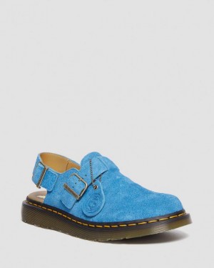 Dr Martens Jorge Made in England Ruskind Slingback Sandaler Herre Blå | Danmark_Dr33922