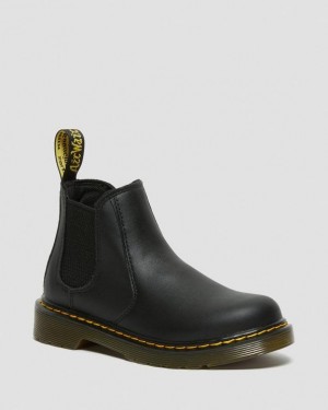 Dr Martens Junior 2976 Softy T Læder Chelsea Støvler Børn Sort | Danmark_Dr44189