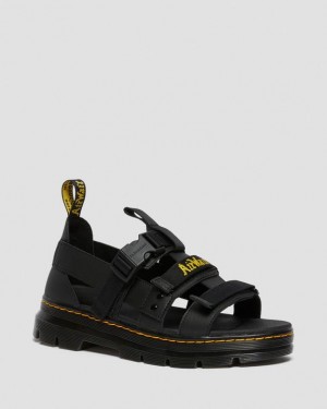 Dr Martens Pearson Webbing Sandaler Herre Sort | Danmark_Dr16244