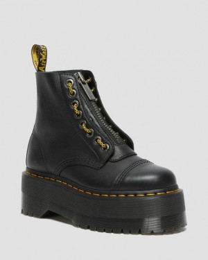 Dr Martens Sinclair Max Pisa Læder Platform Støvler Dame Sort | Danmark_Dr44886