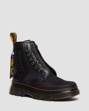 Dr Martens Tarik Alpha Industries Læder & Nylon Utility Støvler Dame Sort | Danmark_Dr81491