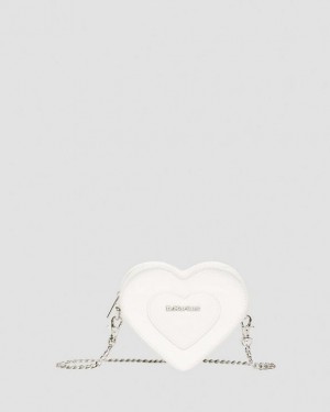 Dr Martens Veganske Mini Heart Shaped Tasker Accessories Hvide | Danmark_Dr60417