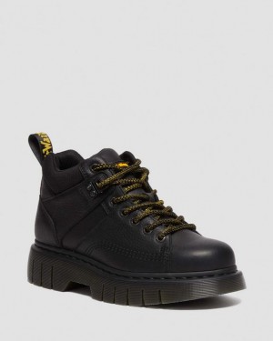 Dr Martens Woodard Grizzly Læder Low Casual Støvler Herre Sort | Danmark_Dr37869