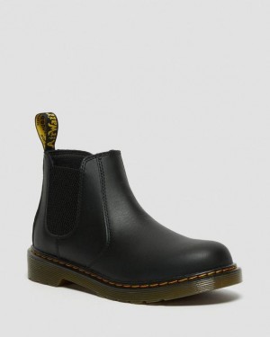 Dr Martens Youth 2976 Softy T Læder Chelsea Støvler Børn Sort | Danmark_Dr31408