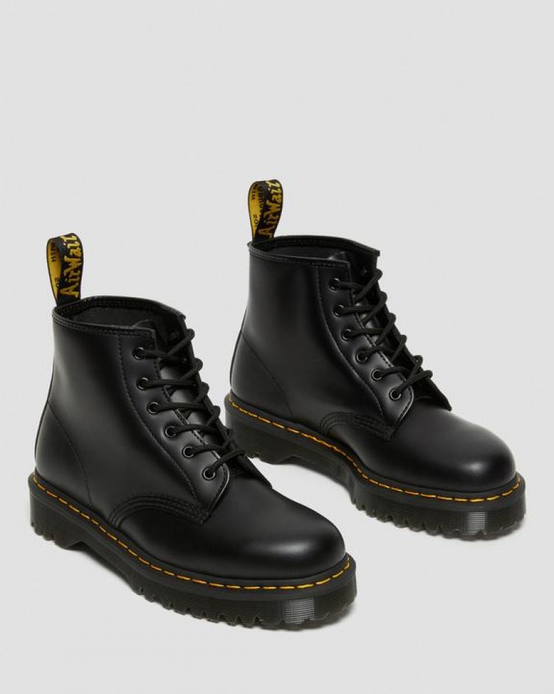 Dr Martens 101 Bex Smooth Læder Ankle Platform Sko Dame Sort | Danmark_Dr79052