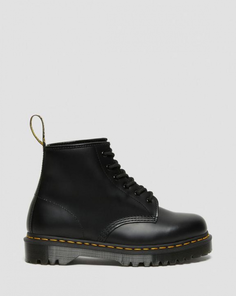 Dr Martens 101 Bex Smooth Læder Ankle Platform Sko Dame Sort | Danmark_Dr79052