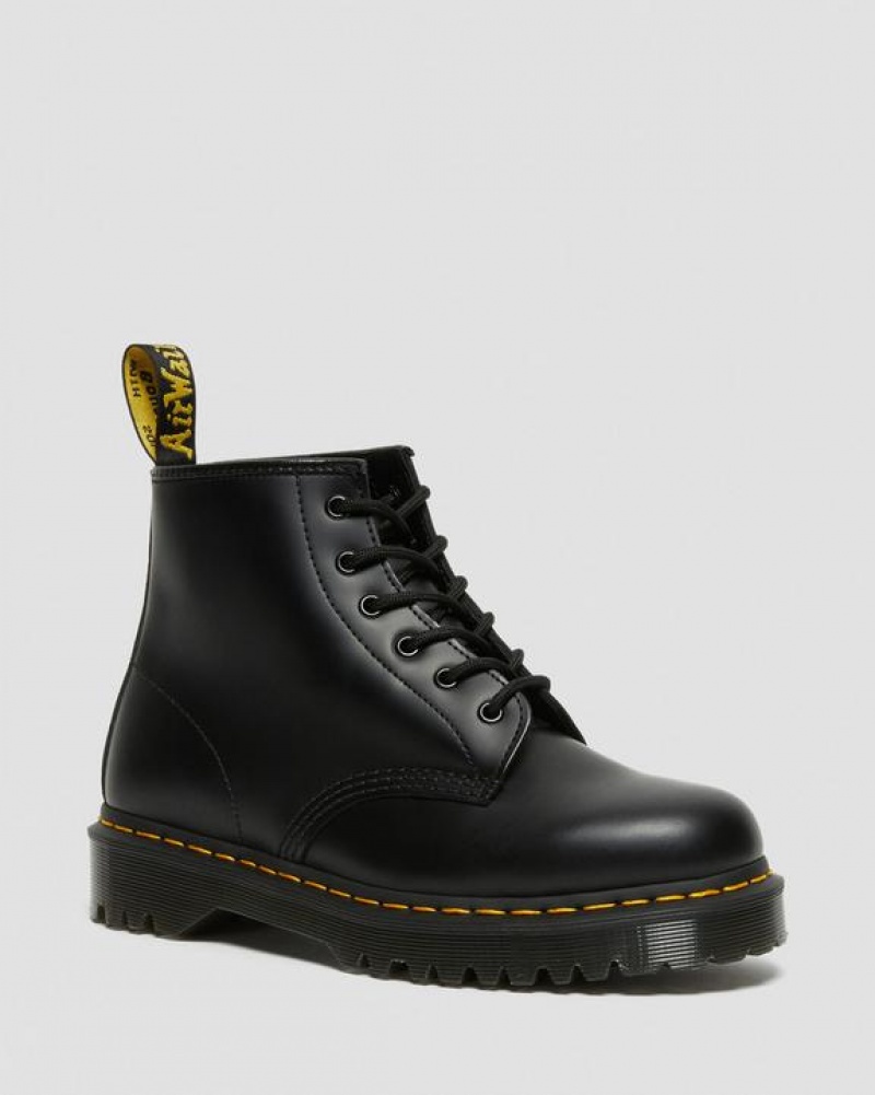 Dr Martens 101 Bex Smooth Læder Ankle Platform Sko Dame Sort | Danmark_Dr79052