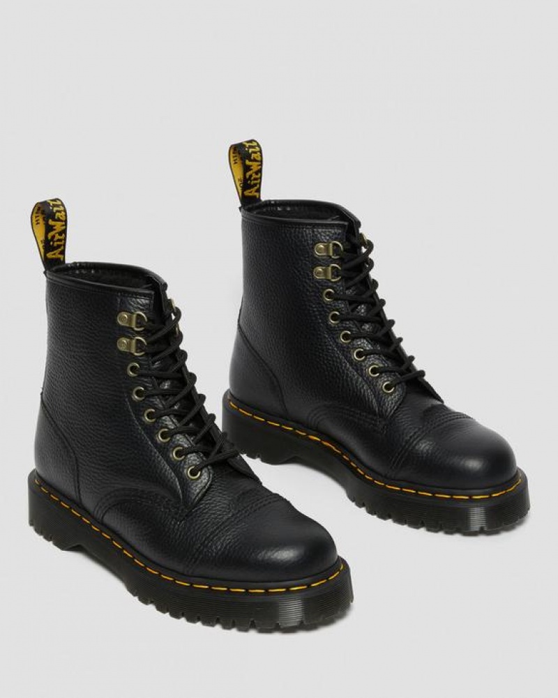 Dr Martens 1460 Bex Fleece-Forede Læder Blonder Up Støvler Dame Sort | Danmark_Dr61578