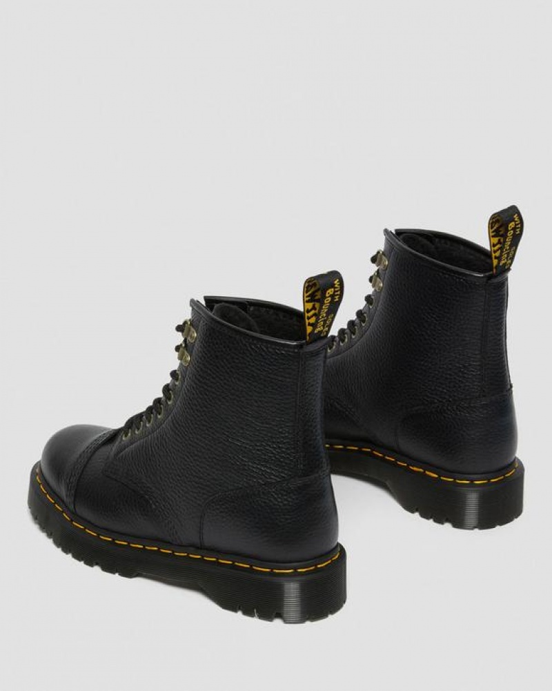 Dr Martens 1460 Bex Fleece-Forede Læder Blonder Up Støvler Dame Sort | Danmark_Dr61578