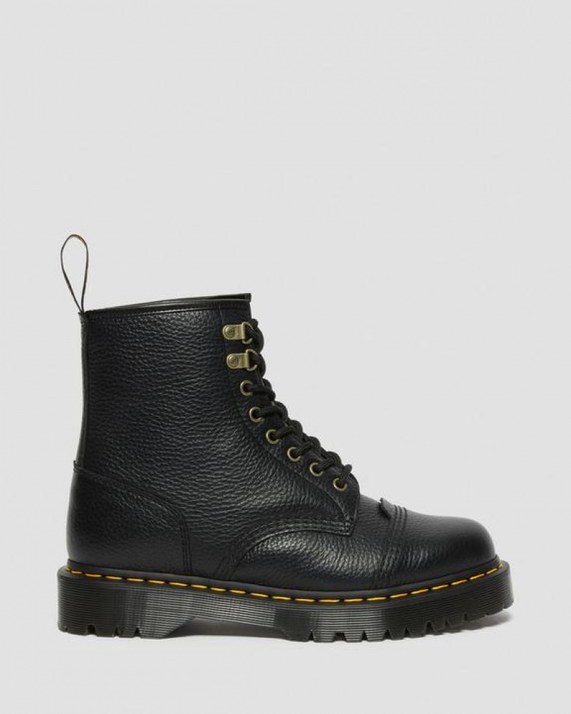 Dr Martens 1460 Bex Fleece-Forede Læder Blonder Up Støvler Dame Sort | Danmark_Dr61578