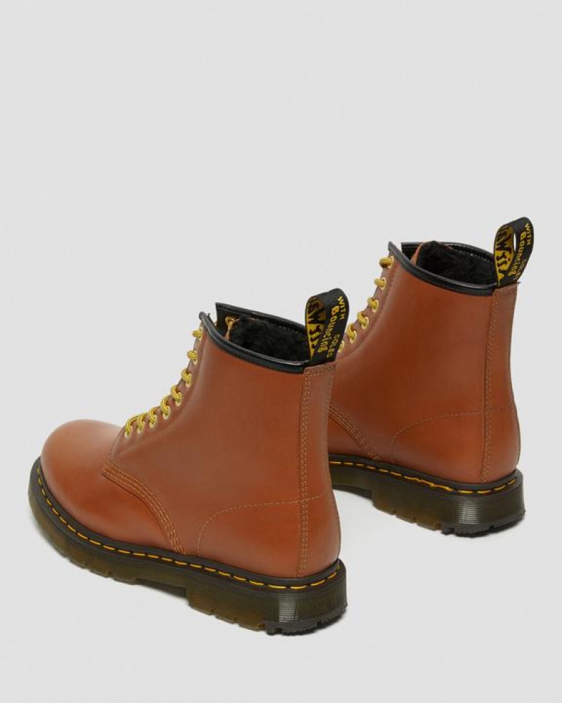 Dr Martens 1460 DM's Wintergrip Læder Blonder Up Støvler Dame Brune | Danmark_Dr30467