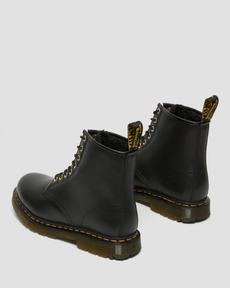 Dr Martens 1460 DM's Wintergrip Læder Blonder Up Støvler Dame Sort | Danmark_Dr82910