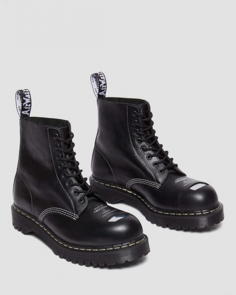 Dr Martens 1460 Pascal Bex Exposed Steel Tå Blonder Up Støvler Dame Sort | Danmark_Dr88860